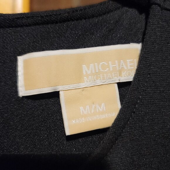 Michael Kors Navy Blue Button Detail Sheath Dress - Size M - Picture 2 of 7